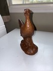 Vtg Red Mill Mfg Hand Crafted Pheasant Figurine Pecan Shells   Wood Resin Bird