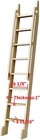 Diyhd Unfinished Rolling Library Wooden Step Ladder With Glab Handle