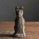 Antique 19th Century Inari Fox Pottery Statue Japanese Shinto God Figurine 4 4in