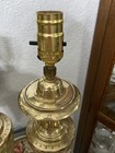 Pair Of Antique Brass Table Lamps Turkish Style- Stamped Pakistan 