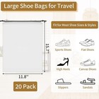 8 20 Pack Shoe Bags For Travel  15 7  X 11 8  Clear Travel Shoe Bags For Packing