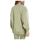 Adidas Essentials 3stripes Fleece Oversized Sweatshirt Womens Green  Ji6431-a
