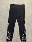 Athleta Elation Tight Leggings Women   s M Black white Eyelet