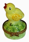 Limoges France Peint Main Box-baby Spring Chick Trinket-darling Mini