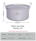 5l Titanium Cooking Pot With Lid   Folding Handle Large Soup Pot For Outdoor    
