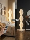Floor Lamp 65  Dimmable W  Remote - Tall White Sculptural Soft Light For Bedroom