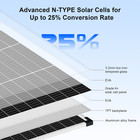 50w Watt Solar Panel 12v Mono N-type 16bb Home Rv Off Grid Battery Camping Boat