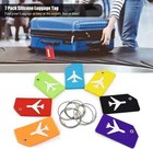 7 Pack Silicone Luggage Tag Baggage Handbag Travel Suitcase Tags With Name Id