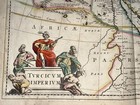 Turkish Empire 1680 Frederik De Wit Large Antique Engraved Map 17th Century