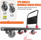 Platform Truck  Foldable Push Cart Dolly W five 360 Swivel 6   Wheels  1600lbs C