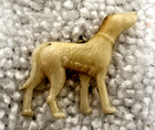 Vintage Miniature Celluloid Cracker Jack Gumball Prize Wolfhound Dog Figure