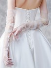 Acenail White Long Gloves Women   s Wedding Tulle Elbow One Size 