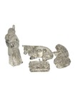 Vintage Crystal Nativity Set Cristal D   arques France 4 Piece Holy Family Holiday