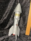 Vintage 1957 Astro Rocket Bank Metal Toy     North Side State Bank Houston Tx