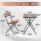 Patio Furniture Set 3 Pieces Foldable Outdoor Furniture Set Folding Patio Cha   