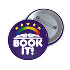 Book It  Button pin 1990s 1980s Pinback 2 25 Inch Retro Throwback Pizza Hut  2pk