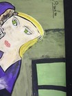 Pablo Picasso Drawing And Painting On Old Paper Signed Stamped Vintage
