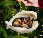 Personalized German Shepherd Dog Sleeping Angel Ornament Acrylic