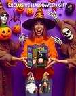 Halloween Gnomes And Witch Figurines - 2pack Lights Up Fall Gnome Ornaments - 4 