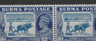 Burma 1938 3a6p  extra Trees  Flaw Sg27a Mint Pair Cat  160