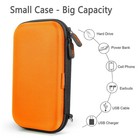 Orange Shockproof Hard Eva Carrying Case Travel Pouch For External Drive Power
