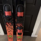 Vtg O   brien World Cup 550 Awc Water Skis 68    Slalom Herb Ho Orange   Black 90s