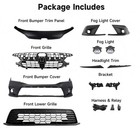 For 2022 2024 2023 Honda Civic Le Ex Front Bumper Cover Grille Assembly Kit