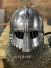 Medieval Vendel Helmet Steel Viking Sca Larp Helmet With Chainmail Best Gift
