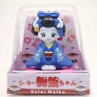 Solar Bobblehead Toy Figure  Maiko Geisha - Blue By Ufindings