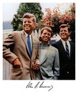 President John F  Kennedy Jfk And His Brothers Autographed 8x10 Framed Photo