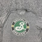 Brooklyn Brewery Shirt Mens Large Gray Brooklyn Brewery Logo Graphic Tee Tagless