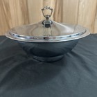 Vintage Kromex Serving Dish Bowl With Lid Cover Mid Century Modern Chrome