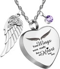 Heart Urn Necklace For Ashes With 12 Birthstones Cremation Jewelry For Ashes    