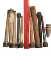 Vintage Wooden Quills Spools Bobbins Wood Industrial Style 3 -10  Mixed Lot-10