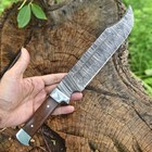 18  Hand Forged Hunting Crocodile Dundee Damascus Survival Bowie Knife sheath