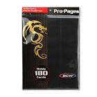 Bcw Side Loading 18-pocket Pro Pages - Black Trading Card Storage- 10 Pages Each