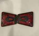 Vtg art Deco Geometric Style Enamel Belt Buckle   20s-30   s Copper  red Color