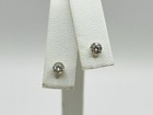 14k Yellow Gold Round Cut  50 Ctw Cz Stud Earrings