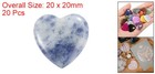 20 Pcs Heart Crystals Stone Natural Crystal Love Gemstone Bulk Set Blue