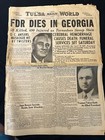 Tulsa Daily World Newspaper April 13 1945 Fdr Franklin Roosevelt Dies Truman In