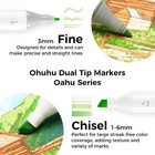 Ohuhu 40 Colors Dual Tips Alcohol Art Markers  Fine   Chisel Refillable Ink 