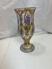 Antique Bohemian Moser Style Enameled Glass Vase - Persian Moorish Design As Is