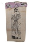 Vtg 40s Anne Adams Plus Size Misses Romantic Dress 46  Bust Rare Sewing Pattern