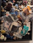 Large Assorted Vintage Button Collection     Mixed Colors  Materials   Sizes    