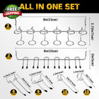 297 Piece Pegboard Hooks Kit Peg Board Organizer Accessories With