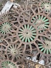 10pcs Lot Garden Hoe Spike 19  Wheel Iron Disk Plow Harrow Sunflower  Rotary Hoe