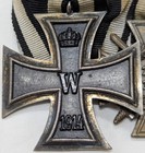 Ww1 German Iron Cross 2nd Class   War Merit Cross Swords Medal Bar