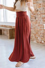 Side Slit Maxi Scrunch Skirt With Pockets S M L Xl 1x 2x 3x Purple Rust