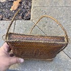 Antique Vintage Philippine Handwoven Cordillera Basket Backpack Indigenous Vg
