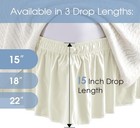 Queen Bed Skirt White 15-inch Drop Elastic Wrap Around Easy Fit For Adjustable